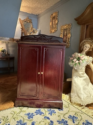 Dolls house mahogany baby - house,