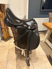 Brown Adjustable Thorowgood Wide T8 GP saddle 17 inch excellent condition 