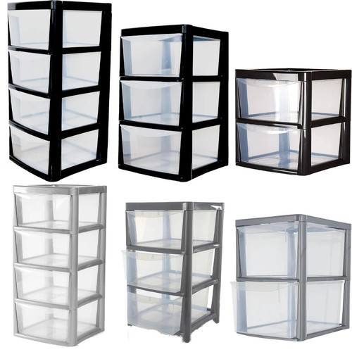 Large clear plastic drawer - clear,