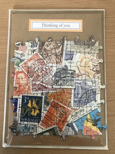 Hand made jigsaw postage - hand,