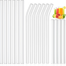 16 Pack Clear Glass Straws