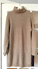 BNWT M&S cappuccino ribbed roll neck mini jumper dress - Large (16-18)