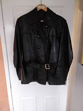 mens  black leather vintage