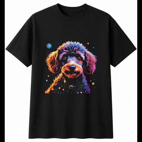 Dark fantasy miniature poodle - dark,