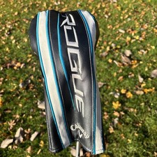 Callaway Rogue Driver Headcover Black White Blue Golf Club Accessory Head Cover