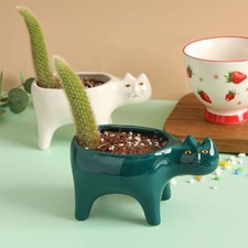 Cute Cat Ceramic Garden Decor