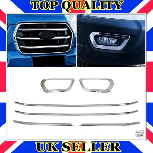 Chrome front grill 4pc fog - grill, +