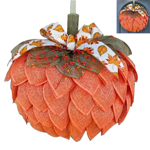 Farmhouse pumpkin wreath - farmhouse,
