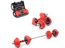 Dumbbell and Barbell Combo Set 2in1 Dumbbell Set 20kg with 12 Weight Plates