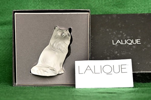 Lalique cat heggie sculpture - lalique,