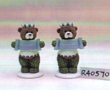 1 X RESIN THOUGHTFUL GREY BEAR