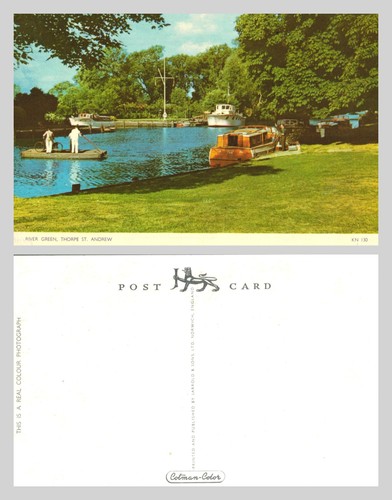 Vintage postcard river - -,