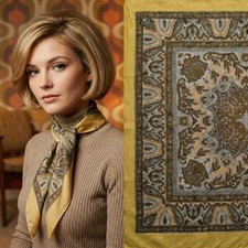 Vintage 60s Italian Silk Gold