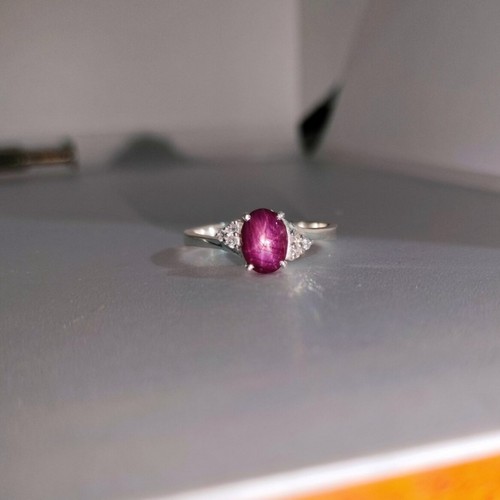 Oval star ruby - star, ring,