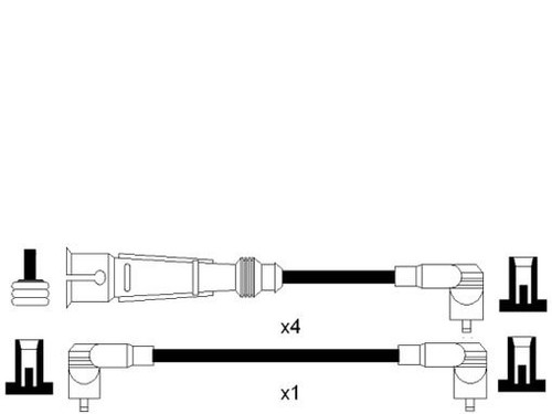 Ignition lead set fits vw - set,