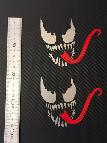 Venom face stickers - (x2),