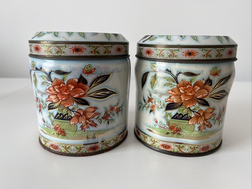 Vintage floral sweet tins - floral,
