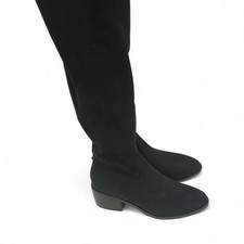 Steve Madden Boots Size UK 7.5 Black Microsuede Women's Long Casual Preloved