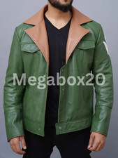 Men's Green Leather Cosplay