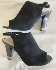 M&S Autograph Black peep toe