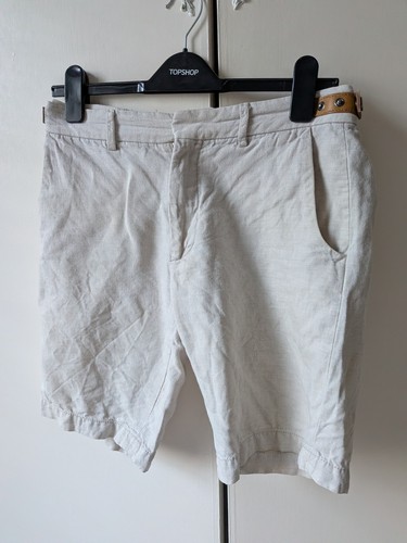 Zara men linen shorts size - linen,