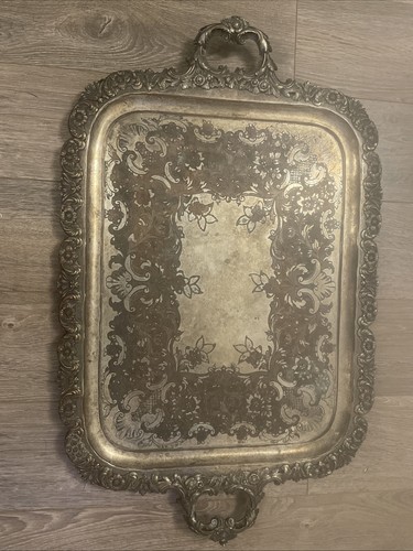 Vintage silver plated serving - plated,
