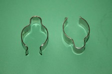 97-4112 TRIUMPH NORTON BSA 2 X HANDLEBAR CABLE CLIP UK MADE 7/8" T120 T140 T150