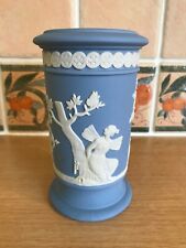 Wedgwood Jasperware Vase Cylindrical - Apollo - Boxed - 5 Inch