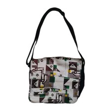 Quicksilver Graphic Print Messanger Bag Black 40cmx35cm