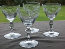 4 x Vintage  Cut Crystal
