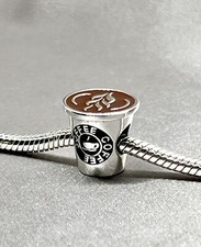 I Love Coffee Cup Charm Bead