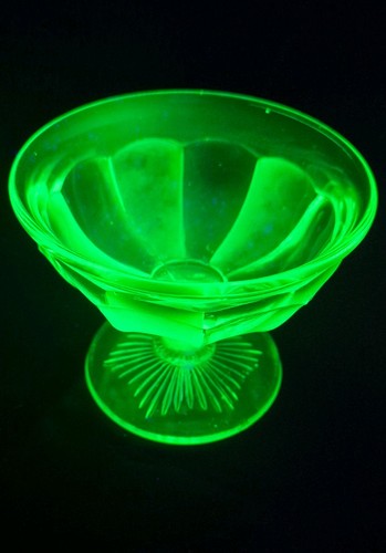 Vintage green uranium glass - vintage,