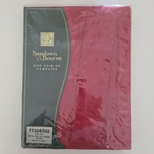 Pair of Sandown & Bourne curtains in the "Flair Red" Colour 46 X 54"
