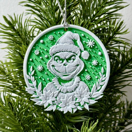 Grinch christmas ornament 3d - grinch,