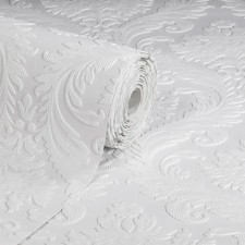Damask paintable wallpaper - paintable,