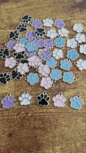 Mixed enamel cat dog - cat,