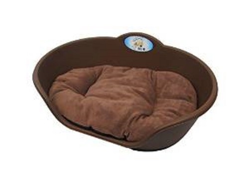 Medium brown plastic dog - brown,