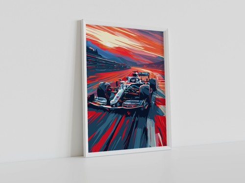 Retro poster car racing - f1,