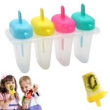 4x Ice Lolly Moulds 16cm - Push Up Popsicle Makers Homemade Ice Cream & Desserts