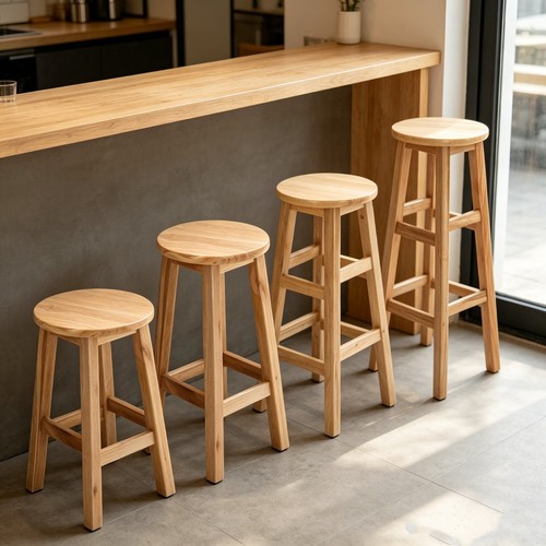 Solid wood bar stool - wood,