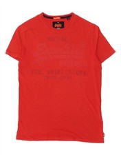 SUPERDRY Mens Graphic T-Shirt Top Medium Red BV84