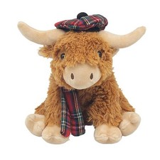 RPet Pals Highland Cow Tartan Sitting Eco-Friendly Plush Toy Recycled Plastic