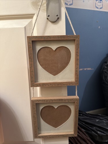 Hanging heart double photo - hanging,