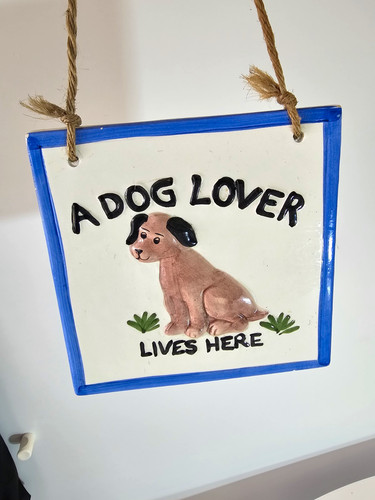 Ceramic hanging sign - hanging,
