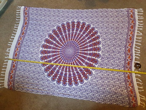 Large white blue orange - large, indian