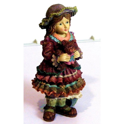 Retro victorian girl figurine - victorian,