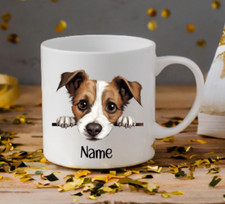 Jack Russell Terrier Dog Peeping Puppy Personalised Mug Cup MADE TO ORDER