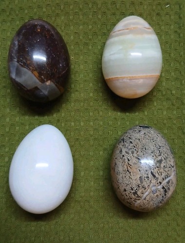 Large semi precious stone eggs - large,