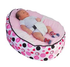 Pink Polka Dot Baby Bean Bag with Filling-UK Seller