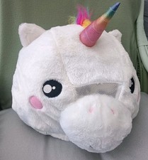Unicorn stuffed toy plush mask rainbow Adult / child. mascot head , Halloween